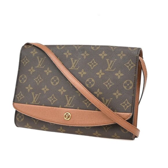 LOUIS VUITTON Bordeaux 2Way Shoulder Clutch Bag Monogram Leather - Picture 1 of 16